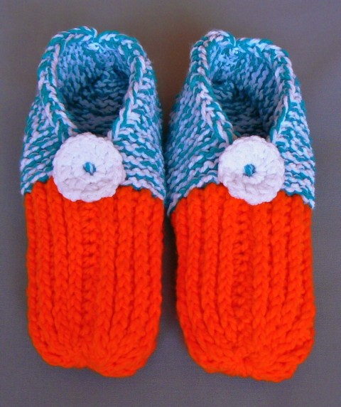 Maminčiny papučky. papuče pletení bačkory domácí akryl 