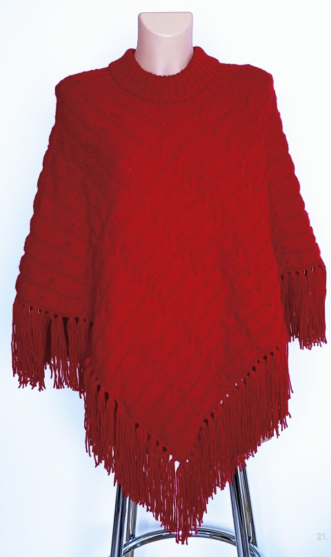 Pončo RUBY zachumlání teplo nadýchaný něžný 