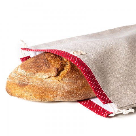CHLEBOVKA - PYTLÍK NA CHLEBA bavlna obal len šité chléb bezobalu sáček na pečivo zerowaste pytlík na chleba 