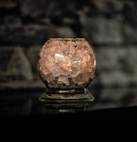 Relaxační svícen ViaHuman Crystal dárek svícen relax design kameny 