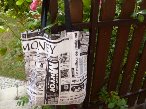 Taška - Noviny - dárek originál pro muže pro ženu taška na nákup novinový tisk 
