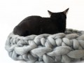Pleteny pelíšek pro kočky z merino
