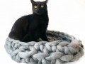 Pleteny pelíšek pro kočky z merino