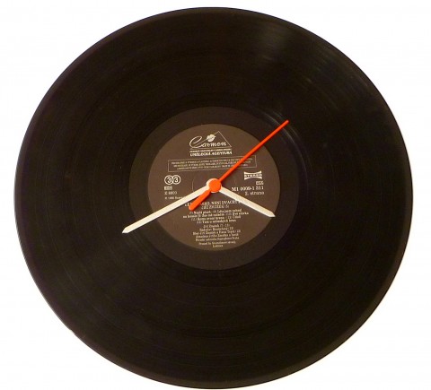 vinylové hodiny černé 2 hodiny nástěnné hodiny vinylové hodiny 