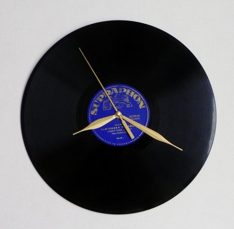 hodiny - Supraphon I hodiny nástěnné hodiny vinylové hodiny 