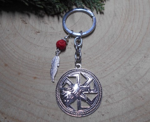 Kolovrat s vlkem - Slovanský symbol krásný přívěšek vel . 38 mm přív 