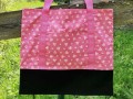 Bavlněná taška - růžovo-černá
