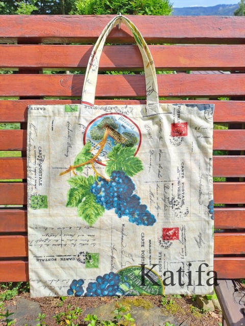 Bavlněná taška Víno víno taška květiny rostliny gumička ochrana nákupní zero waste 