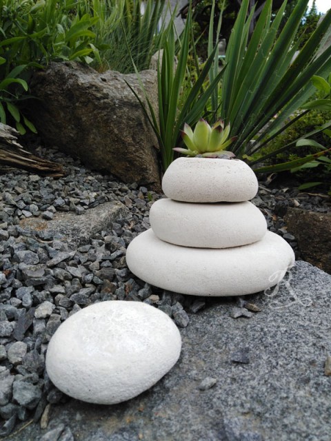 Souprava kamenů pro zenovou zahradu kámen květiny meditace valoun odpočinek sukulenty uklidnění květináček zenová zahrada imitace kamene 