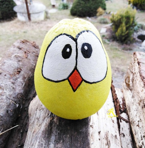 Velikonoční vykulené vajíčko dekorace velikonoce zahradní žluté beton vajičko vykulené 