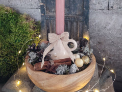 Vánoční obraz z přírodnin