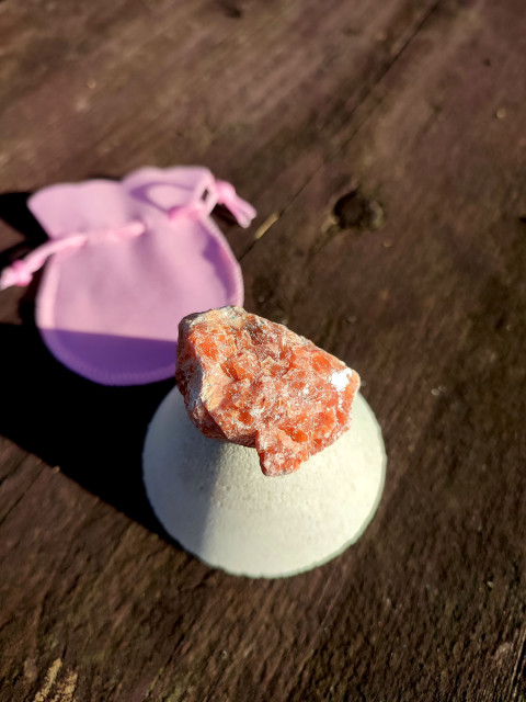 Sluneční kámen, kámen energie dárek esoterika pytlík minerál růžový energie naděje sluneční kámen 