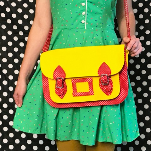 Aktovka - No.45 puntíky brašna škola školní puntíček puntíková crossbody aktovka studentská 