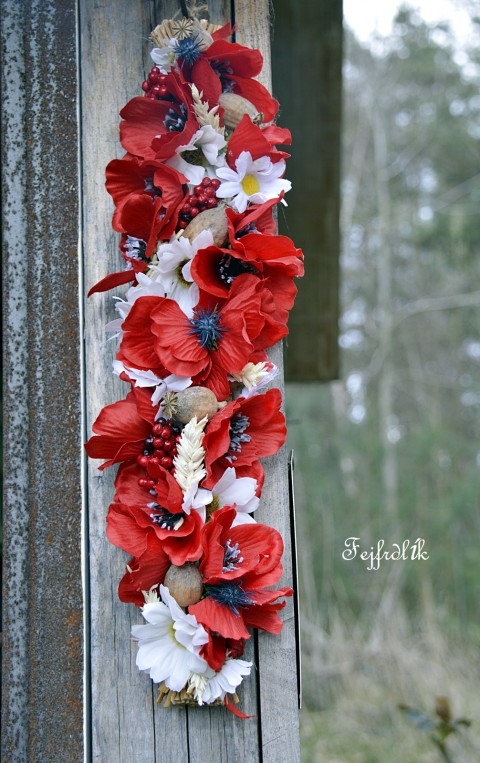 makový cop.. domov dekorace dárek jarní letní cop aranžmá máky na položení makovicem makový na azvěšení 