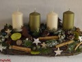 adventní štola -svícen dvou barev..