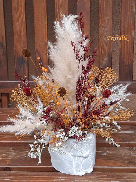 liščí toulání přírodou :).. domov dekorace originální interiér šedá rezavá aranžmá liška do bytu sušené sušinové liščí 