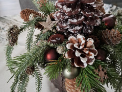 zimní věneček ,,soví okénko,,