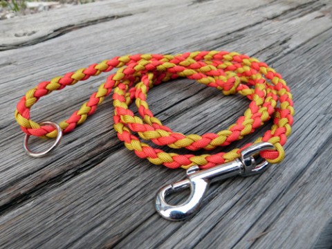 Vodítko pro psa PARACORD - č.-žlutá pes pejsek vodítko mazlíček paracord dog vodítko pro psa pletené vodítko pro psa 