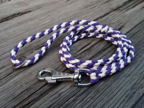 Vodítko pro psa PARACORD - b.-fialo pes pejsek vodítko mazlíček paracord dog vodítko pro psa pletené vodítko pro psa 