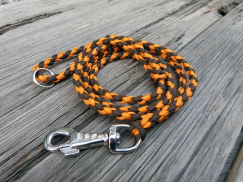 Vodítko pro psa PARACORD - oran-hne pes pejsek vodítko mazlíček paracord dog vodítko pro psa pletené vodítko pro psa 