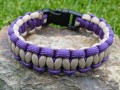 Náramek PARACORD šed-fialový