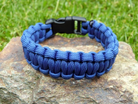 Náramek PARACORD modrý kard náramek pletený paracord turistika survival outdoor tramping padávkovka 