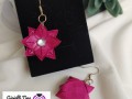 Růžové kytky origami