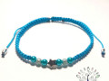 Náramek shamballa modrý
