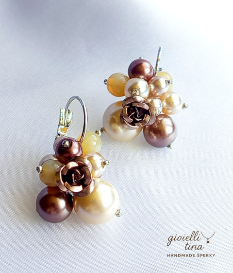 Náušnice zlatý podzim náušnice 