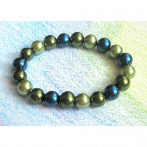 Náramok GreenBlue#01 náramek náramok perličky perly m 