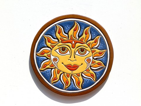 Keramický obrázek - Slunce obrázek sluníčko sluce keramický obrázek 