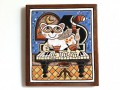 Keramický obrázek - Kočka a klavír