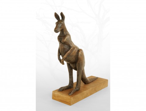 Klokan - bronzová socha - originál zvíře klokan plastika socha sochy originál plastiky zvířete 