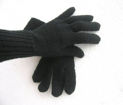 Pletené dámské rukavice černé originální zima podzim pletené černá sportovní černé zimní podzimní originál návleky rukavice dámské bezprsťáky bezprstové prsty prstové 