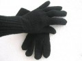 Pletené dámské rukavice černé