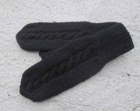 Rukavice palčáky černé originální zima pletené černá sportovní černé zimní podzimní originál palčáky 