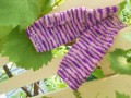 Pletené návleky fialový melír
