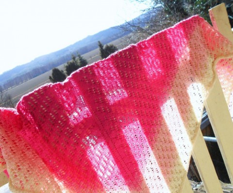 Pletený barevný šátek přehoz pletený barevný šátek pestrobarevný pléd jemný melírovaný teploučký na záda 