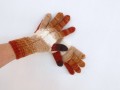 Dámské rukavice hnědé odstíny