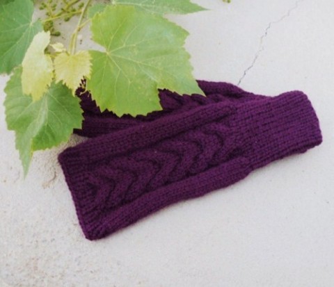 Rukavice návleky fialové originální fialová barvy fialové návleky dámské na ruce pletenérukavice 
