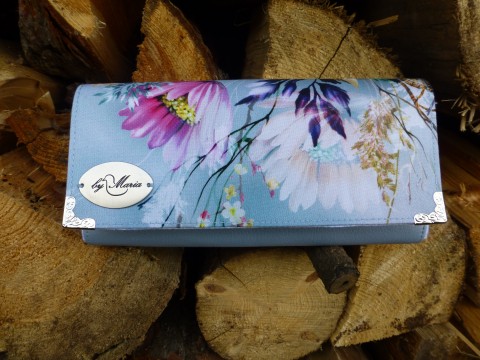 Velká dámská klopová peněženka peněženka květiny 