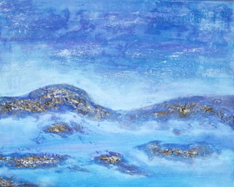 Na vlně (50*40) voda originální moře obraz obrázek akryl vlna obloha mraky oblaka plátno vlny 