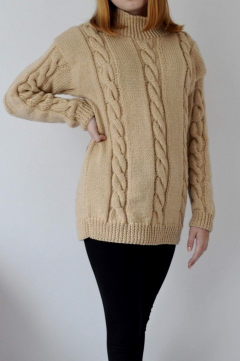 dámský pletený svetr pletené svetr na zimu pulover 