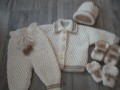 pletený BABY set - smetanový