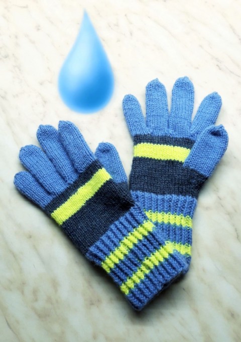 Dětské pletené prsťáčky pletené rukavice na zimu 