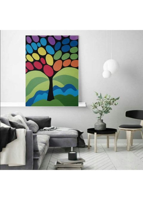 Energický Strom, čakrový obraz strom colourmatic život energie  