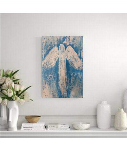 Anděl V Modrém anděl křídla energie obraz modrá 