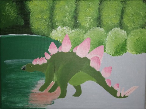 Obraz Dinosaurus Stegosaurus 2 obraz obrázek dinosaurus stegosa 