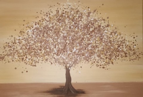 Obraz, hnědý energický strom energický obraz strm života hněd 
