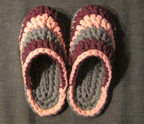 Pantofle háčkované bavlněné háčkované bavlněné domácí pantofle 
